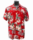 ORIGINAL HAWAIIHEMD - ORCHID GINGER - ROT - PARADISE FOUND