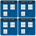 Untersetzer 4er Set - Doctor Who (Dr. Who - Tardis)