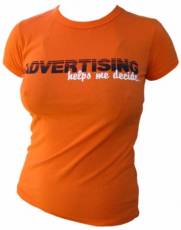 VINTAGEVANTAGE - ADVERTISING HELPS ME DECIDE GIRLIE SHIRT auf einer Wien Wunschliste / Geschenkidee