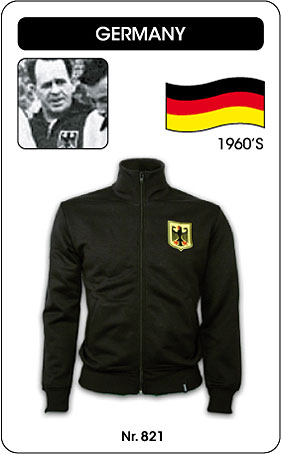 DEUTSCHLAND RETRO JACKE FUSSBALL SCHWARZ
